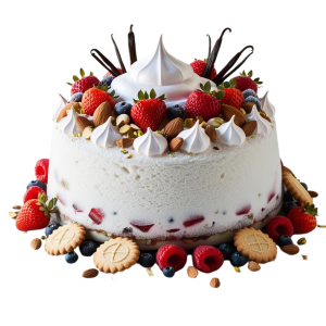 vacherin a base de creme glacée et meringue